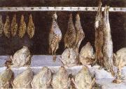 Gustave Caillebotte Still life Chicken Germany oil painting artist